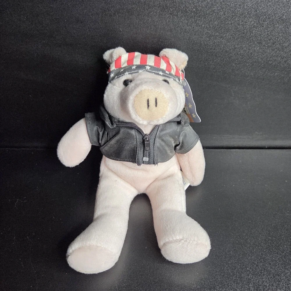 Hognorth Plush Pig March of Dimes Ride Stuffed Animal Patriotic 8" w/ Tags - Picture 1 of 7